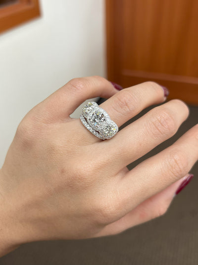 Custom Three- Stone Engagement Ring