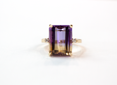 Custom Ametrine Gold Ring