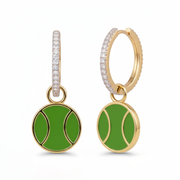 Diamond Hoops with Charms