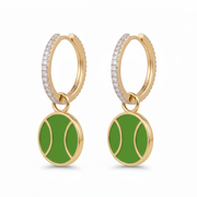 Diamond Hoops with Charms