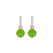 Diamond Hoops with Charms