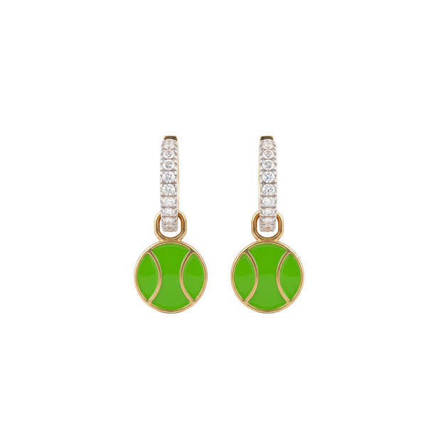 Diamond Hoops with Charms
