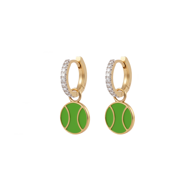 Diamond Hoops with Charms