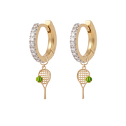 Diamond Hoops with Charms