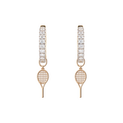 Diamond Hoops with Charms
