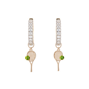 Diamond Hoops with Charms