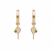 Gold Hoops with Charms