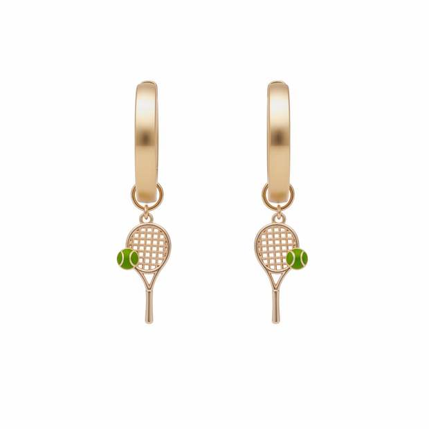 Gold Hoops with Charms