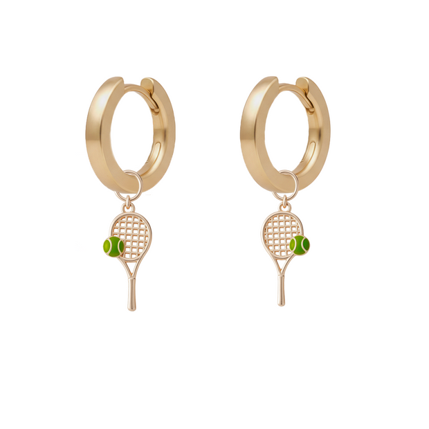Gold Hoops with Charms