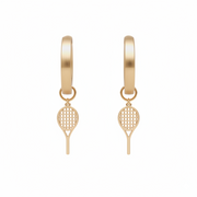 Gold Hoops with Charms