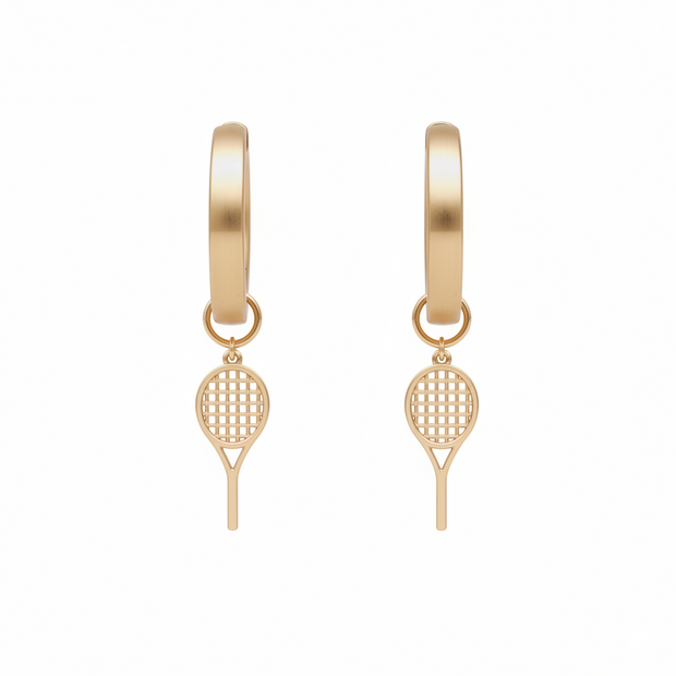 Gold Hoops with Charms