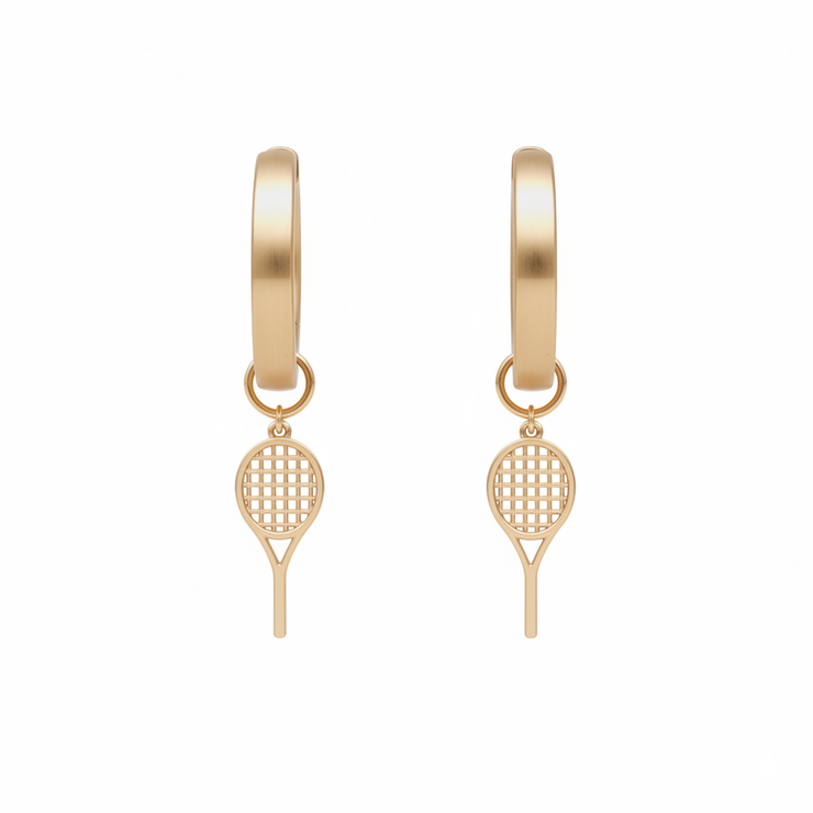 Gold Hoops with Charms