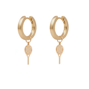 Gold Hoops with Charms
