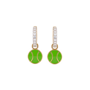 Diamond Hoops with Charms