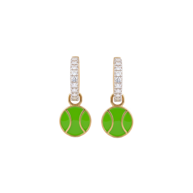 Diamond Hoops with Charms
