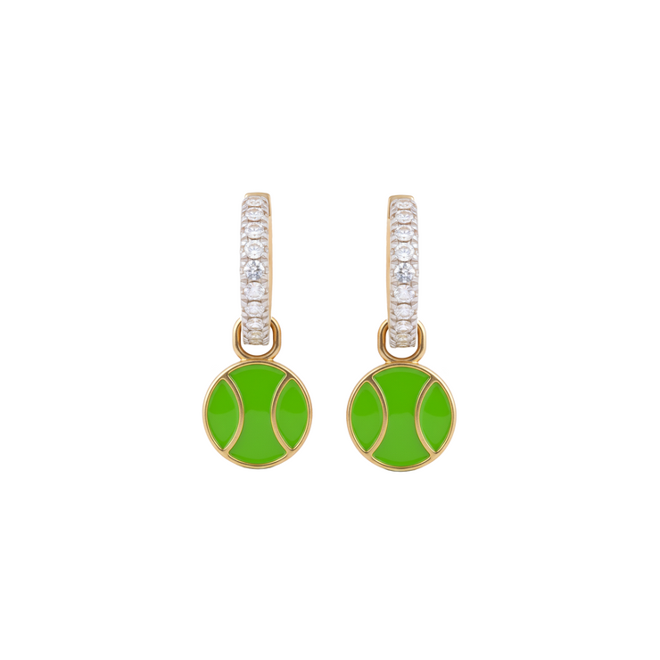 Diamond Hoops with Charms