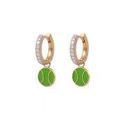 Diamond Hoops with Charms