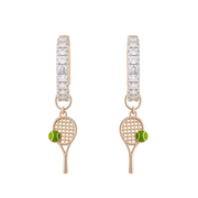Diamond Hoops with Charms