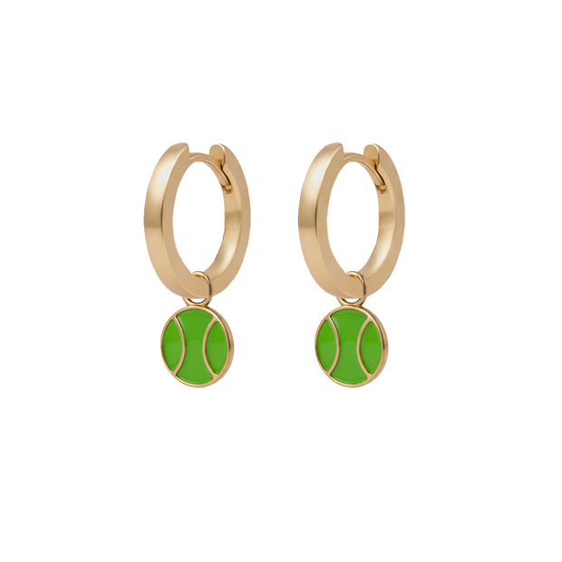 Gold Hoops with Charms