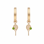 Gold Hoops with Charms