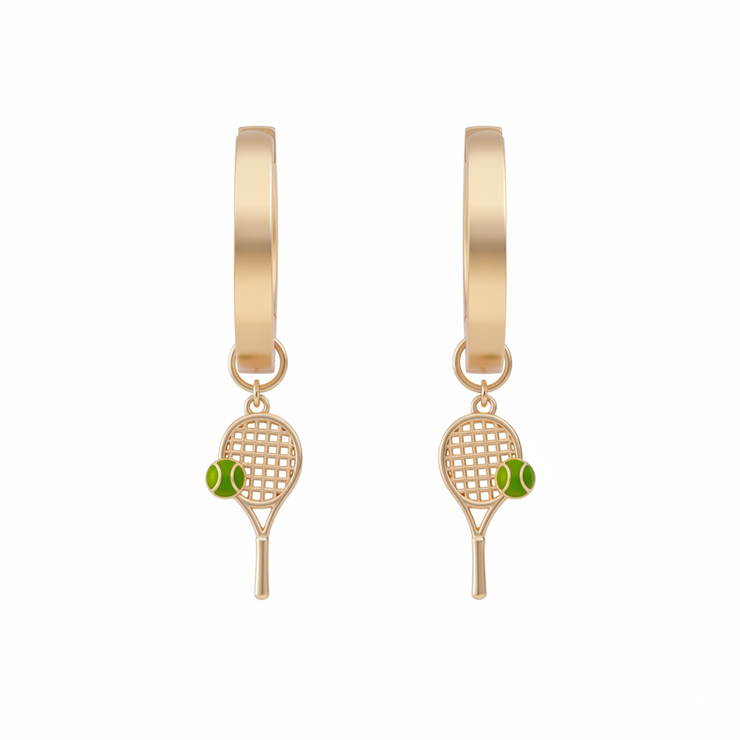 Gold Hoops with Charms