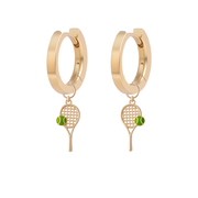 Gold Hoops with Charms