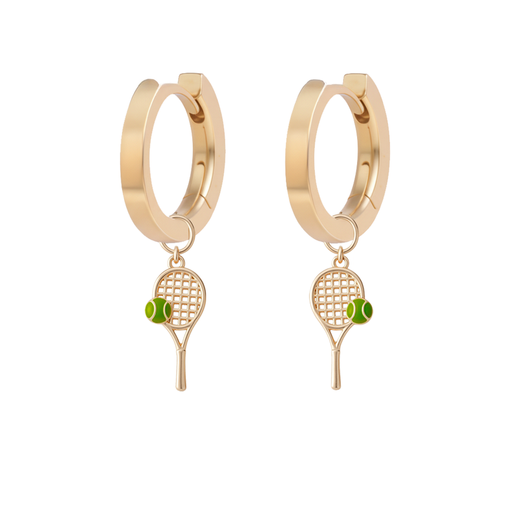 Gold Hoops with Charms