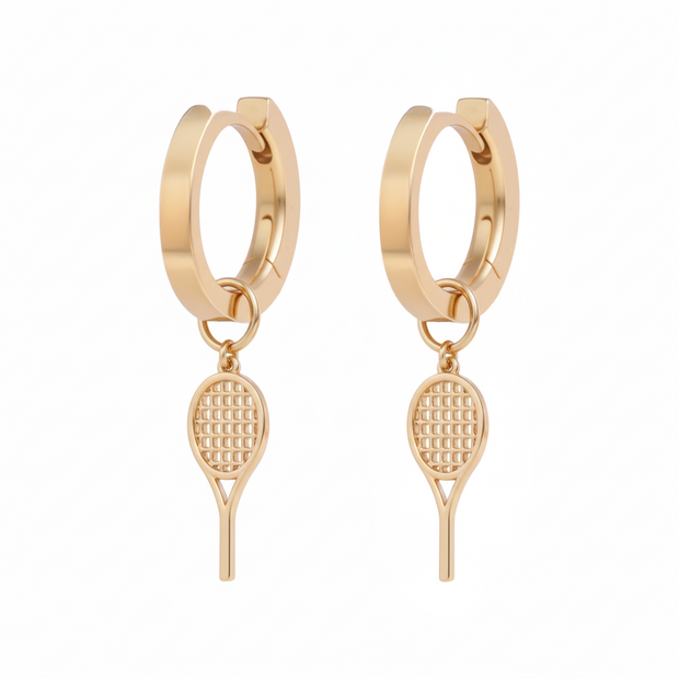 Gold Hoops with Charms