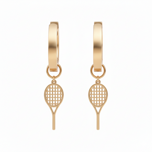 Gold Hoops with Charms
