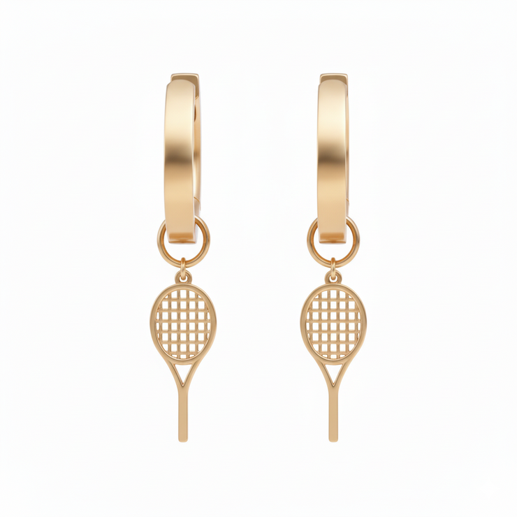 Gold Hoops with Charms