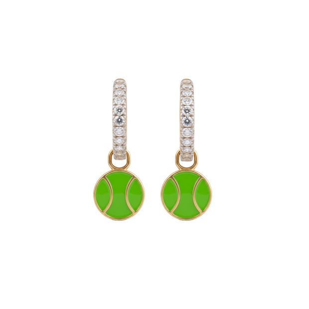 Diamond Hoops with Charms