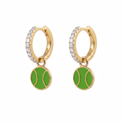 Diamond Hoops with Charms