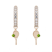 Diamond Hoops with Charms