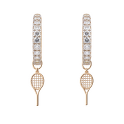 Diamond Hoops with Charms