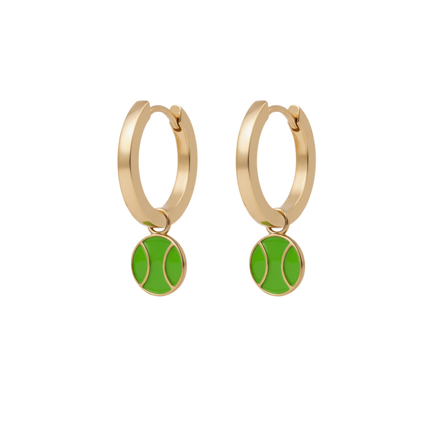 Gold Hoops with Charms