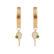 Gold Hoops with Charms