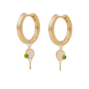 Gold Hoops with Charms