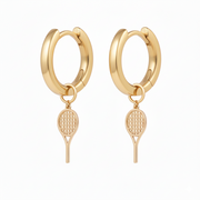 Gold Hoops with Charms