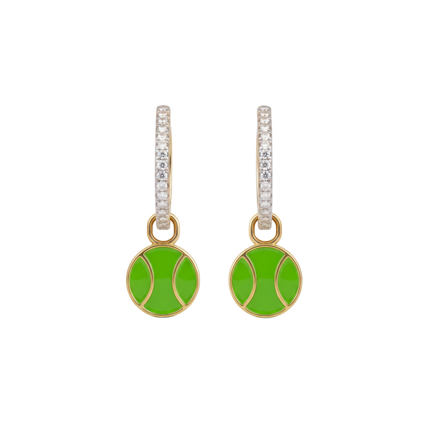 Diamond Hoops with Charms
