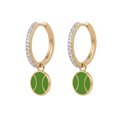 Diamond Hoops with Charms
