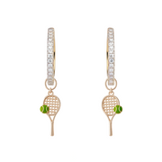 Diamond Hoops with Charms