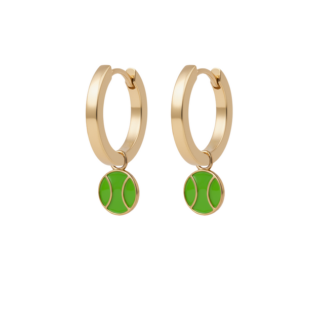 Gold Hoops with Charms