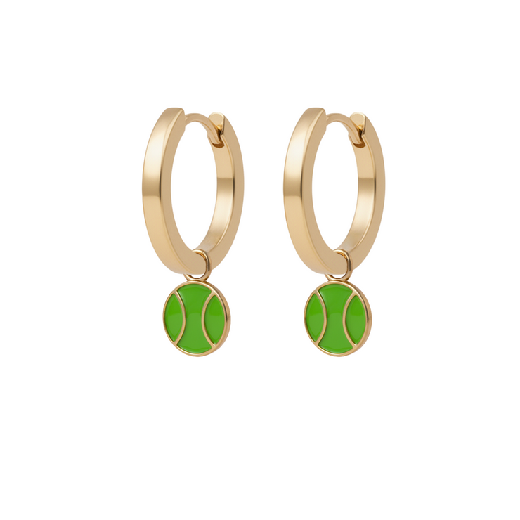 Gold Hoops with Charms