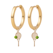 Gold Hoops with Charms