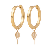 Gold Hoops with Charms