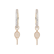 Diamond Hoops with Charms