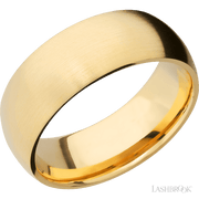8 mm wide Domed 14K Yellow Gold band.