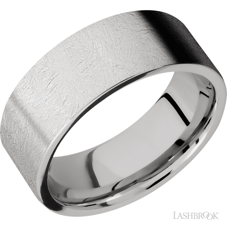 8 mm wide Flat Cobalt Chrome band.