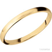 2 mm wide Domed 14K Yellow Gold band.