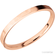 2 mm wide Flat 14K Rose Gold band.